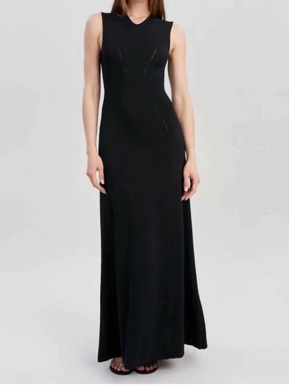 NWT SOLID & STRIPED Nadia open back black dress sz small